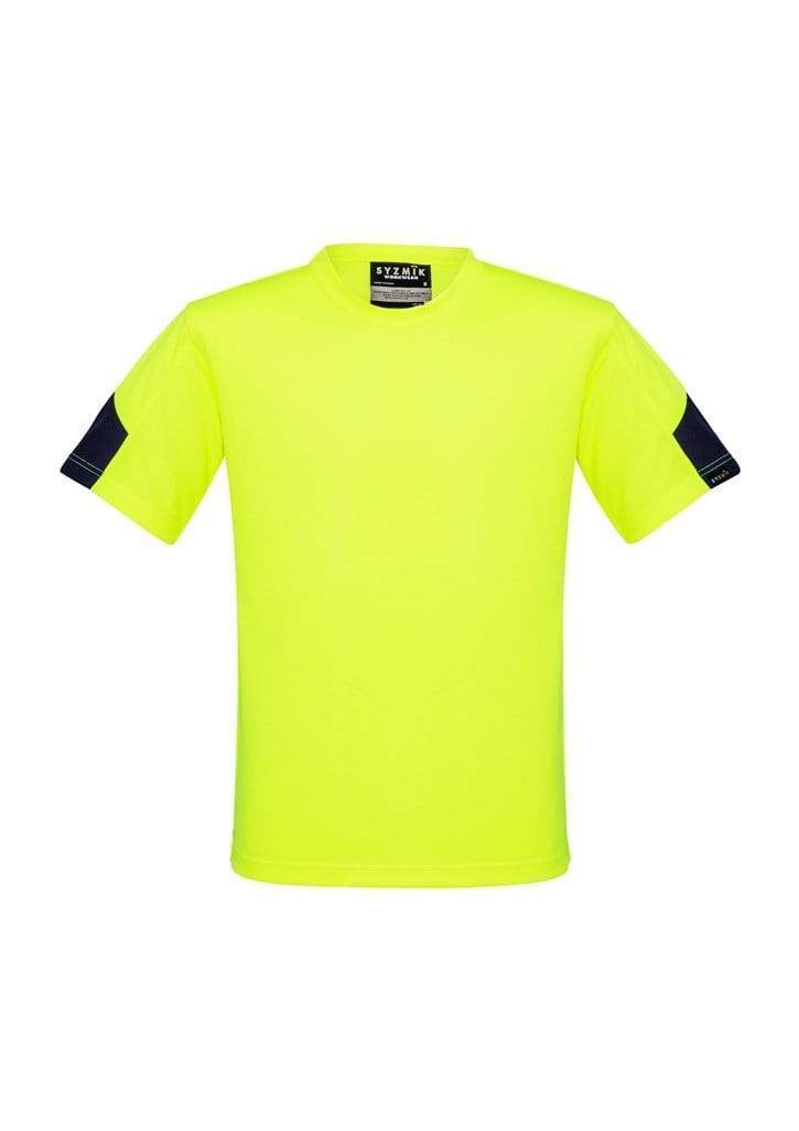 SYZMIK Men’s Hi Vis Squad T-Shirt ZW505 Work Wear Syzmik Yellow/Navy XS 
